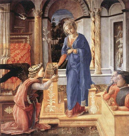 Fra Filippo Lippi The Annunciation with two Kneeling Donors oil painting picture